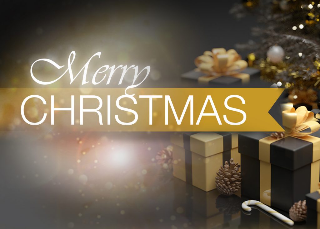 Simply Elegant - Christmas packages header graphic - Merry Christmas